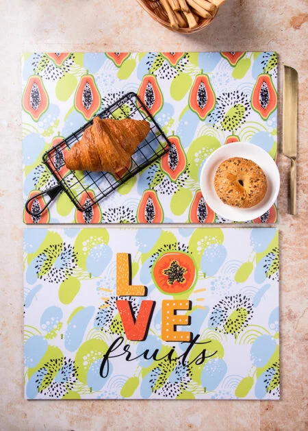 "Love Fruits" MDF Tablemat, Set of 2