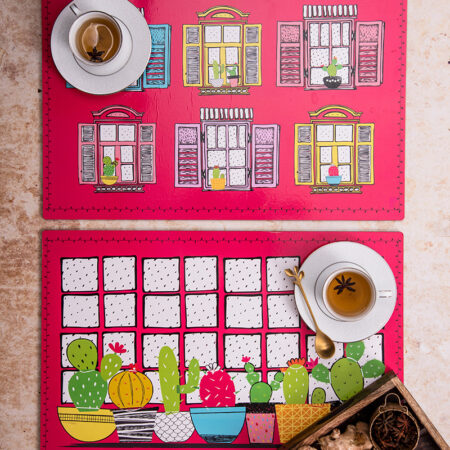 "Quirky Windows" MDF Tablemat, Set of 2