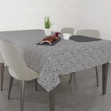 "Circles & Squares" Tablecloth