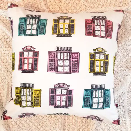 "Quirky Windows" Cushion covers set of 2 - Image 3