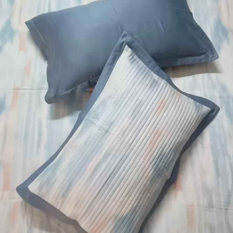 Sunset Super King Bedsheet set, 1 sheet+4 pillowcases, 100% cotton, colour- Faded Denim