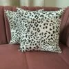 Leopard Throw Pillow,12"x12", Faux leather - Image 2