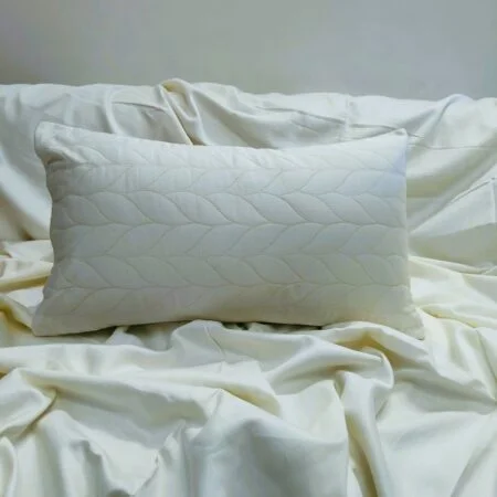 "Pure Bliss"- Ivory, 100% Cotton, 300 TC, Super king, Quilted PC, Bedsheet set - Image 6