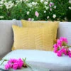 Buttercup, Diamond quilted velvet cushion cover, 12"x 20"