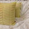 Buttercup, Diamond quilted velvet cushion cover, 12"x 20" - Image 3
