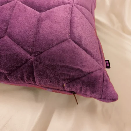 Pansy quilted velvet cushion cover, - Image 3