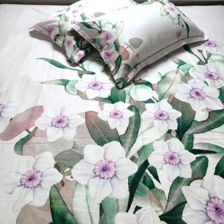 Daffodil - Fuchsia Pink 350 TC Bedsheet set - Image 2