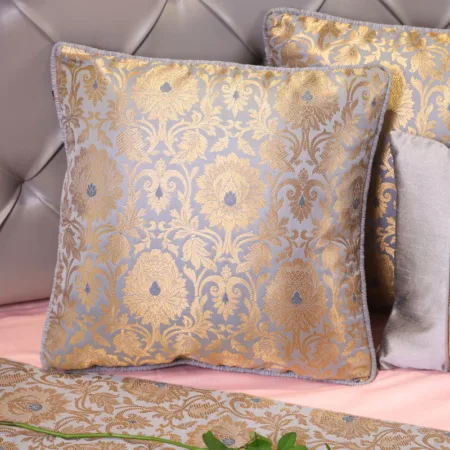 Regalia Brocade Cushion cover - Gray