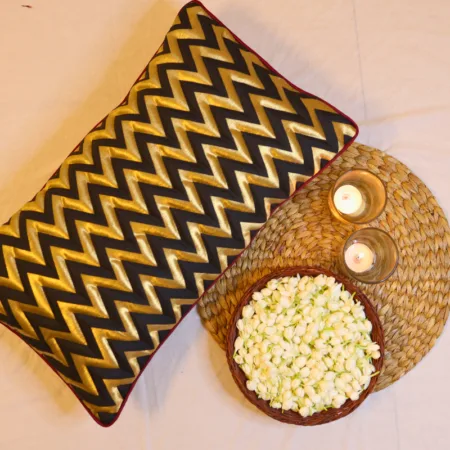 Midnight Gold Lumbar Cushion cover